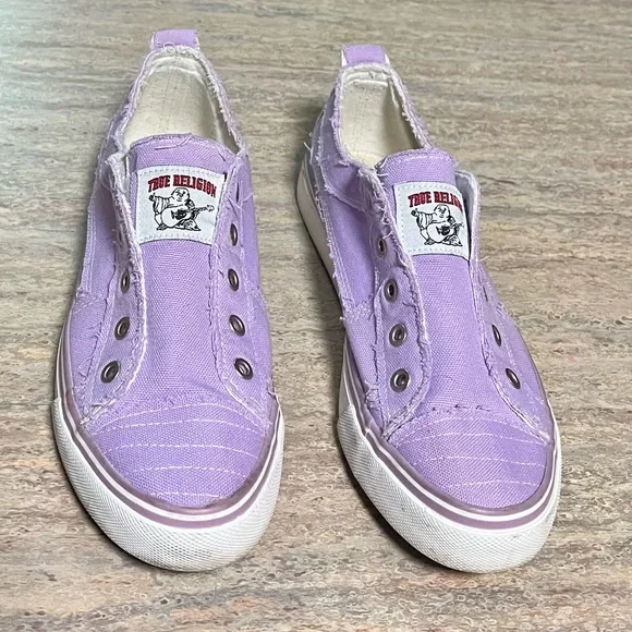 True Religion Shoes True Religion Light Purple Slip On